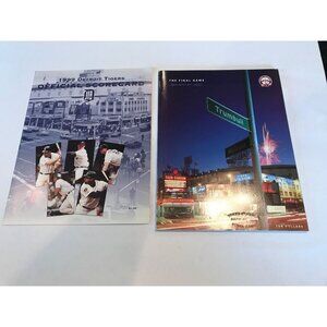 Vtg Tiger Stadium Final Game Embossed Program And Official Scorecard NEW